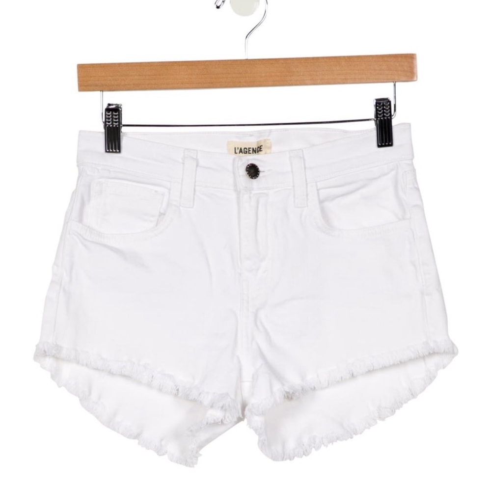 L’Agence white shorts